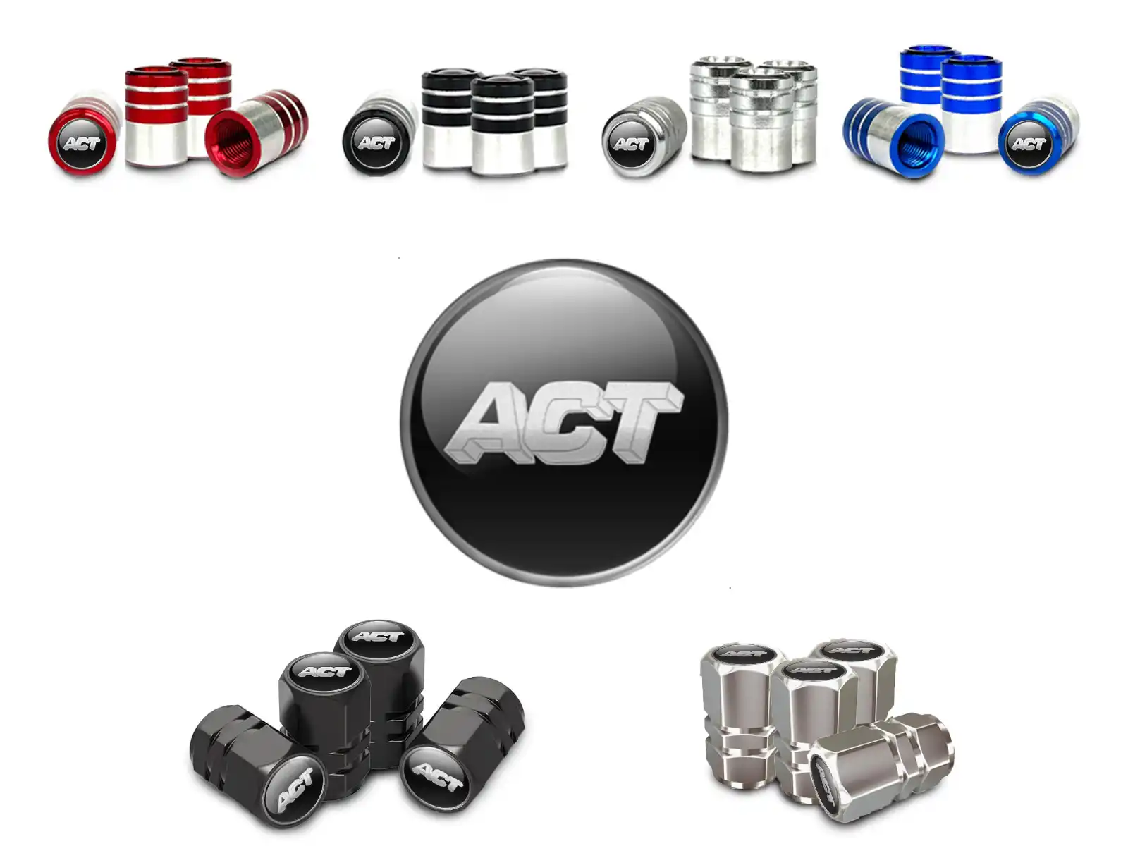 ACT Caps Tige Valve Pneus Vélo Moderne